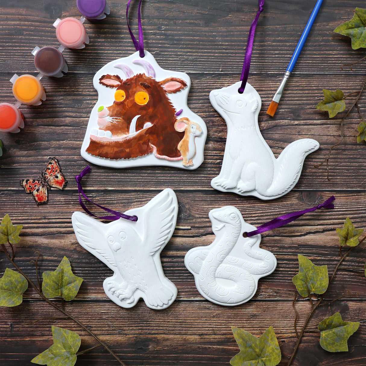 The Gruffalo Paint Your Own Hanging Decorations - Children's Craft Kit