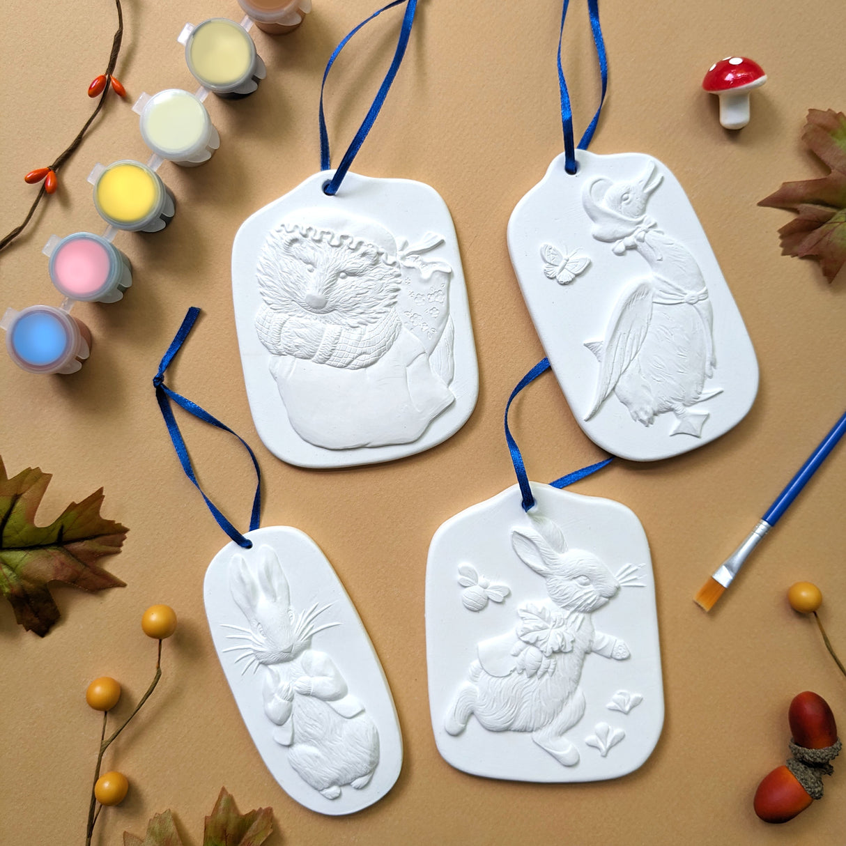 Peter Rabbit Paint Your Own Hanging Decorations - Children's Craft Kit