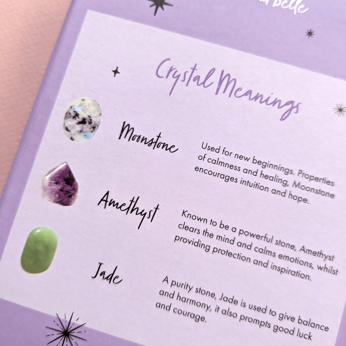 Willow and Belle Purple Ombre Candle & Crystal Set - Includes Two Twisted Candles and Three Crystal Stones