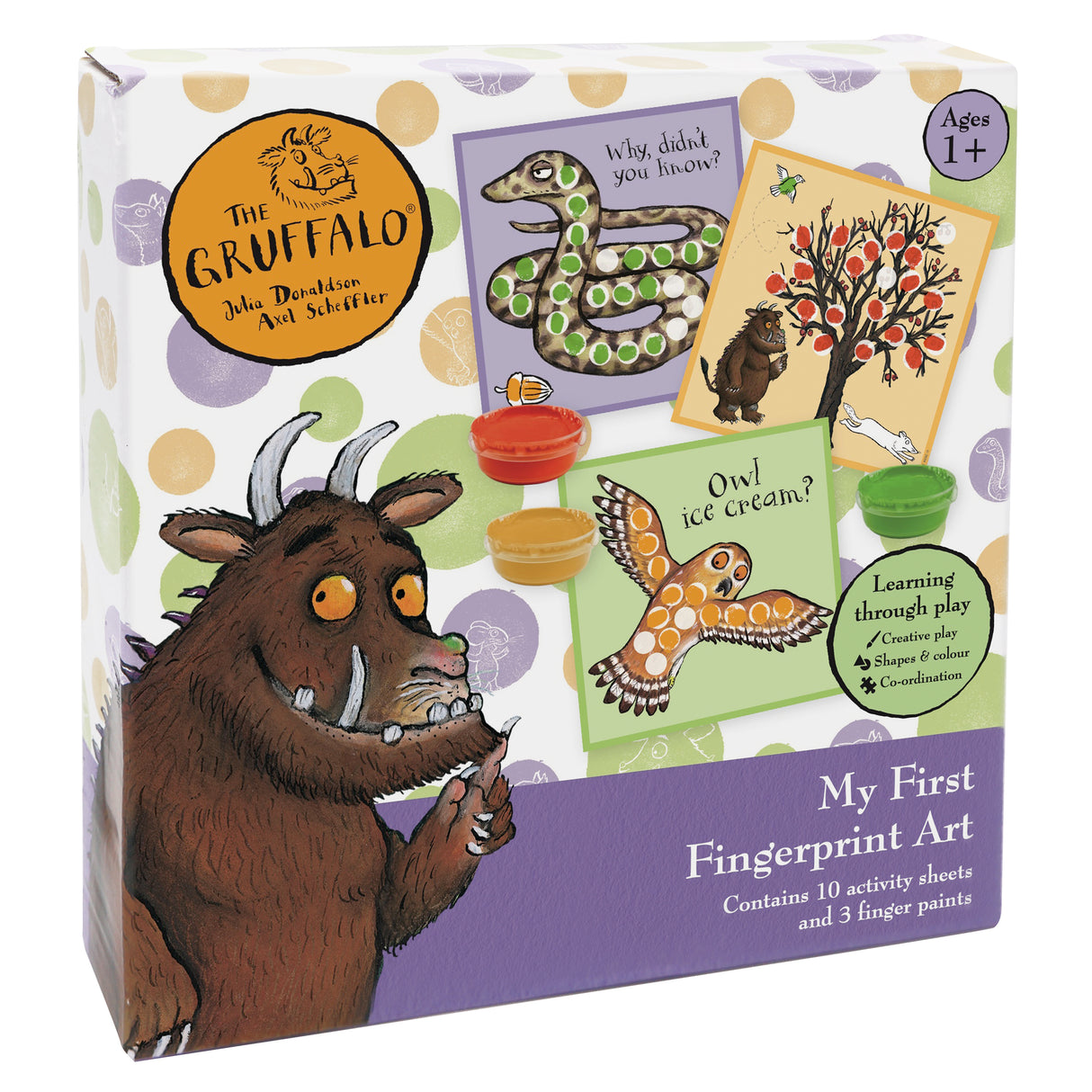 The Gruffalo My First Fingerprint Art Kit – Toddler Craft Set with Paints & Colouring Sheets