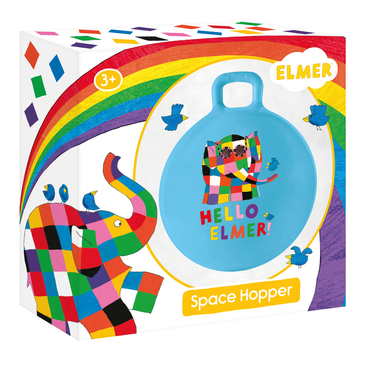 Elmer Kids Space Hopper – Retro Bouncing Fun for Children – Outdoor Active Play