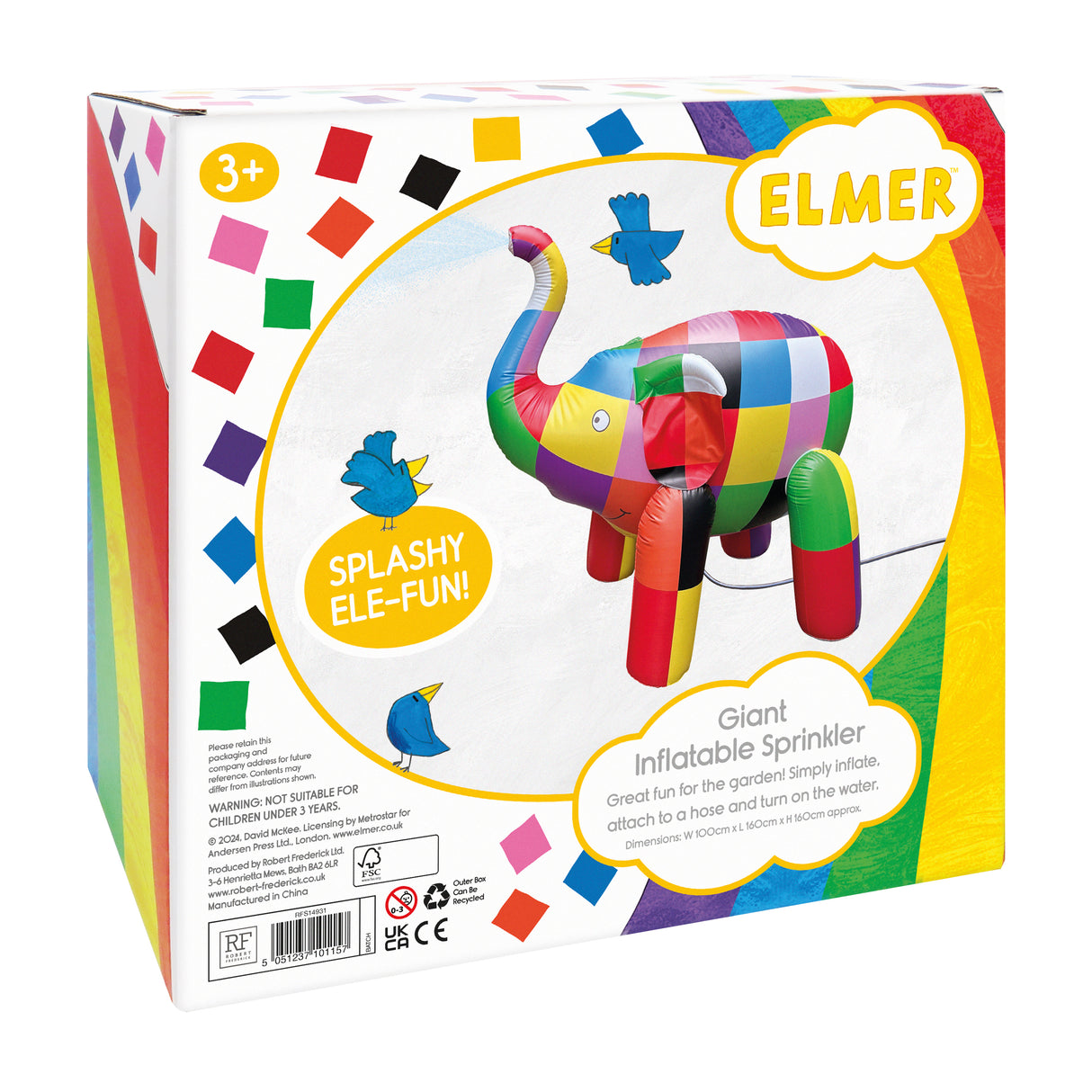 Elmer Giant Inflatable Sprinkler - Garden Water Toy