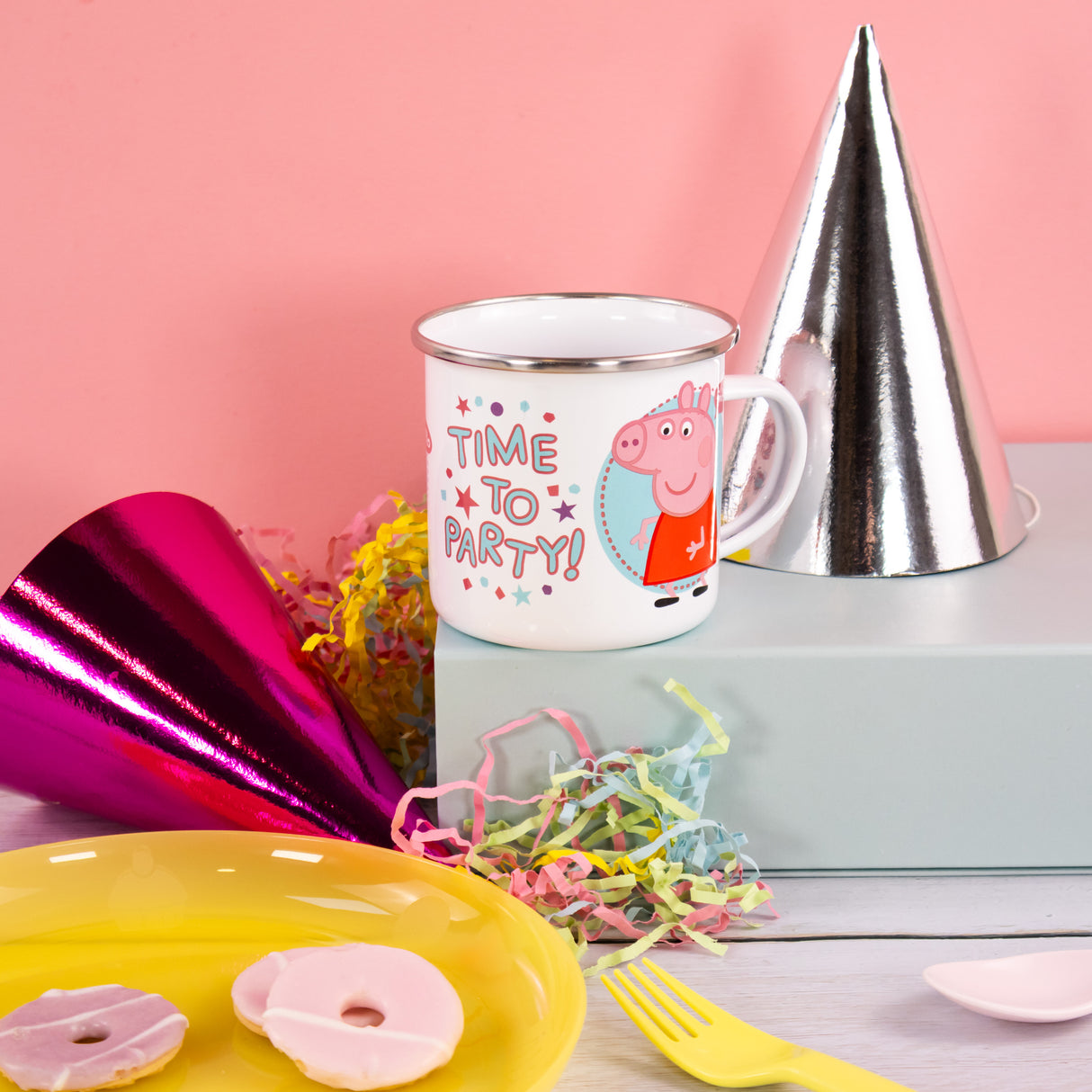 Peppa Pig Enamel Mug - Time To Party Design
