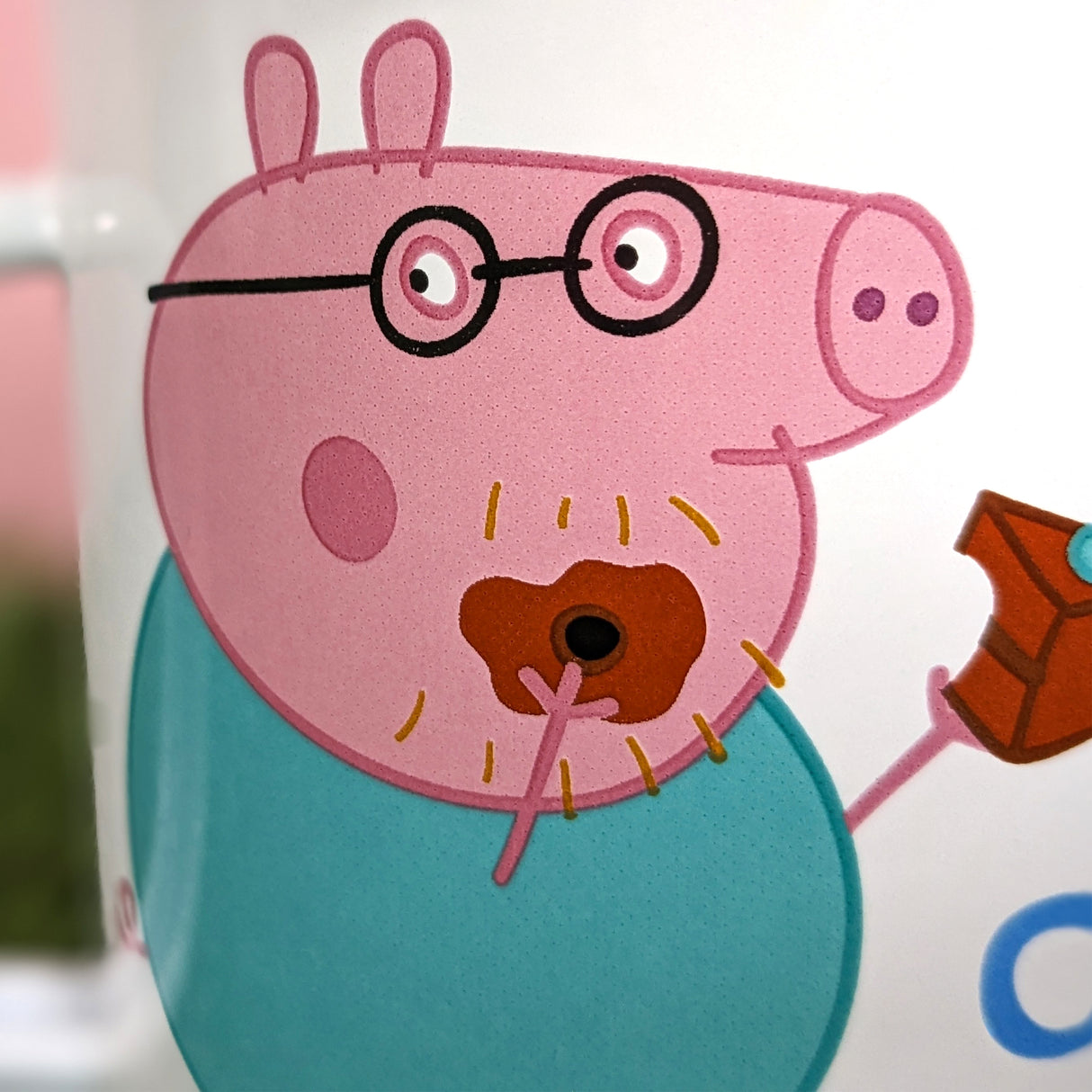 Peppa Pig Enamel Mug - Daddy Loves Chocolate Cake Design