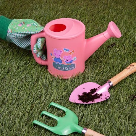 Peppa Pig Kids Gardening Set – 5 Piece Garden Tools with Gloves, Watering Can & Carry Bag – Outdoor Play for Children