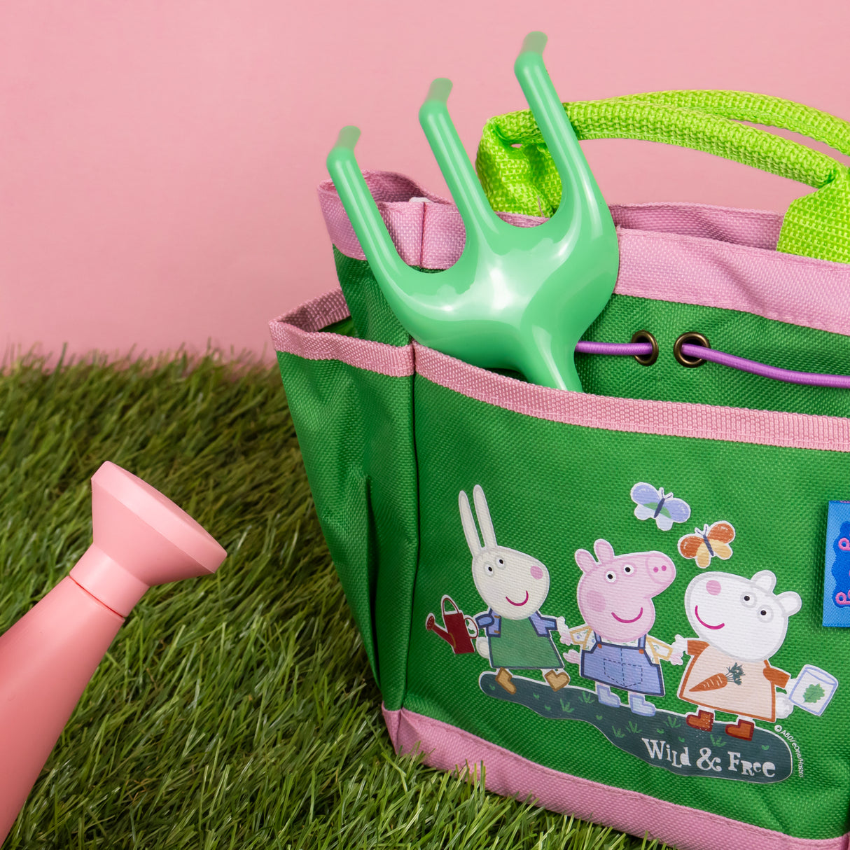 Peppa Pig Kids Gardening Set – 5 Piece Garden Tools with Gloves, Watering Can & Carry Bag – Outdoor Play for Children