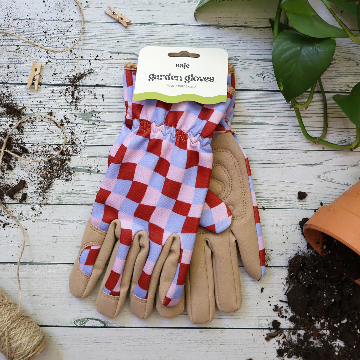 Saje Outdoor Gardening Gloves - Women's One Size - Padded with Elastic Cuffs