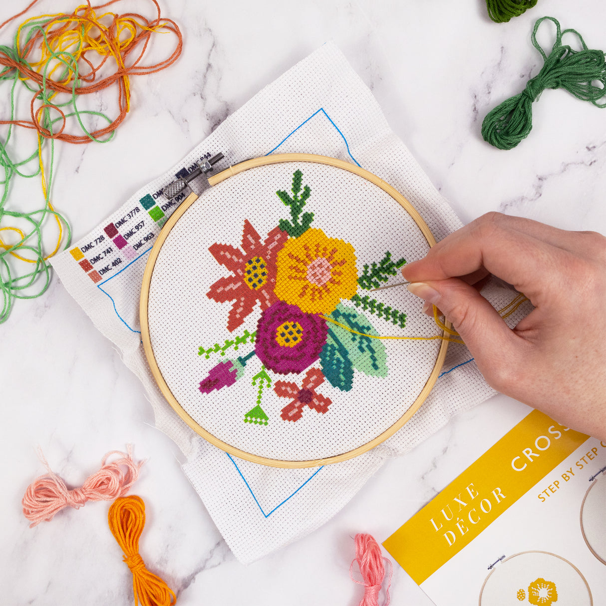 Cross Stitch Kit – Adult Craft Set – Two Designs Included