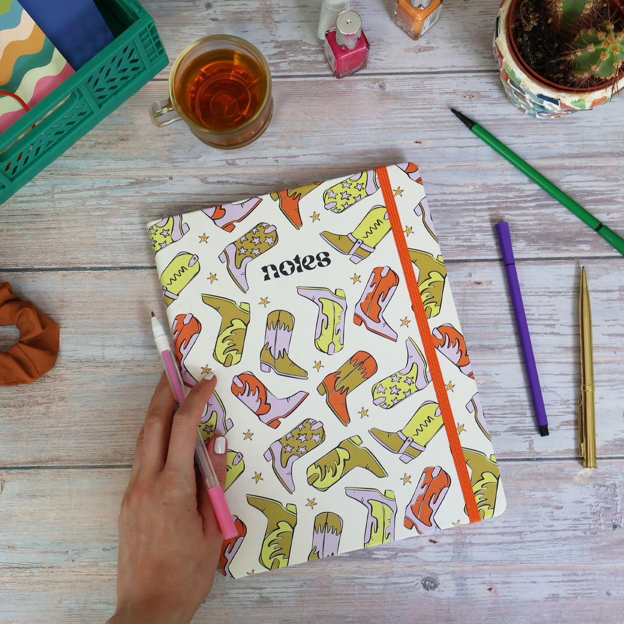 Journal Notebook - Cowboy Boots B5 Design