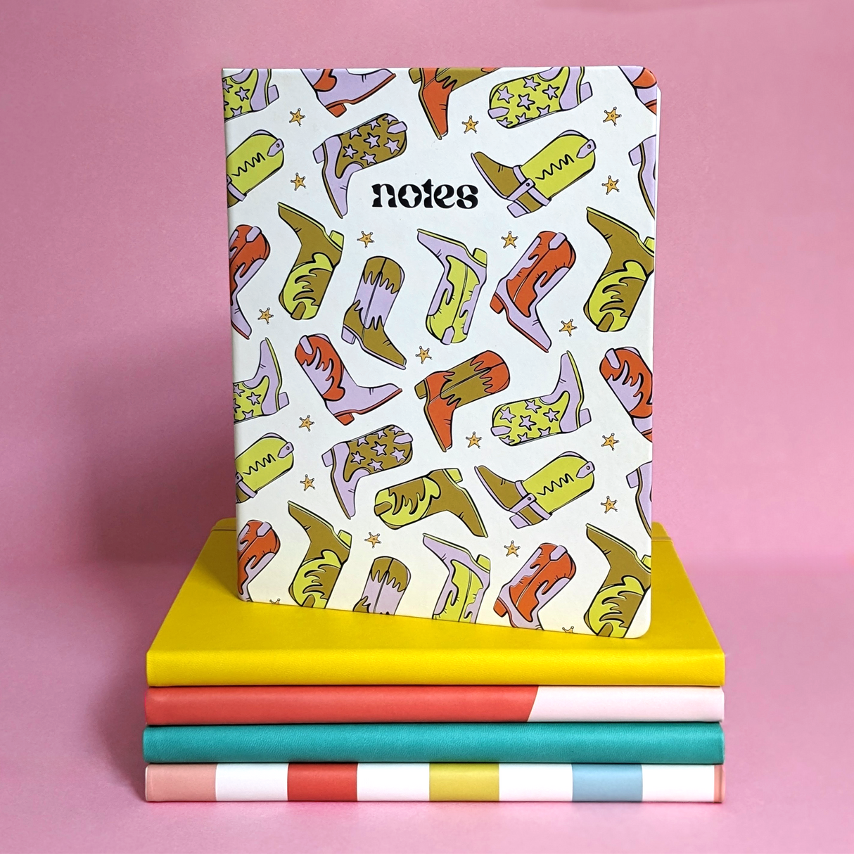 Journal Notebook - Cowboy Boots B5 Design