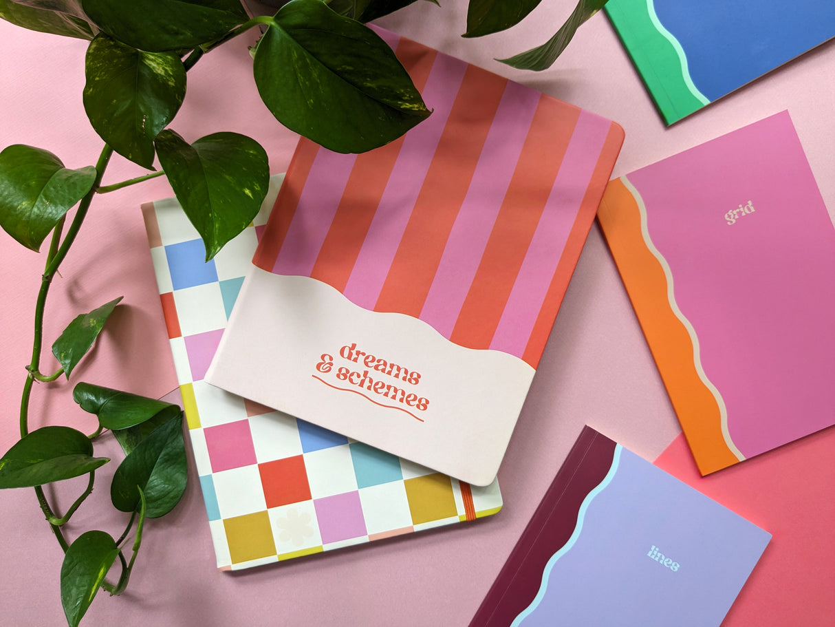 Journal Notebook - Dreams and Schemes B5 Design