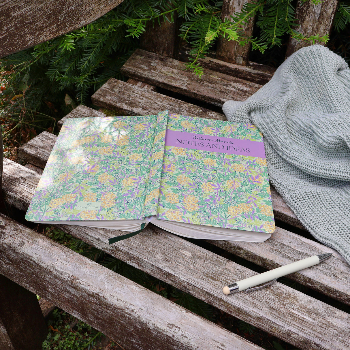 William Morris Journal Notebook – Jasmine Purple A5 Design