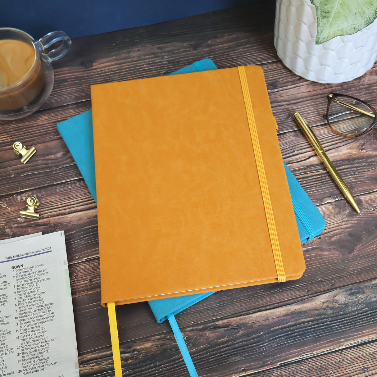 RK Ochre B5 Journal Notebook – Classic Hardback Design
