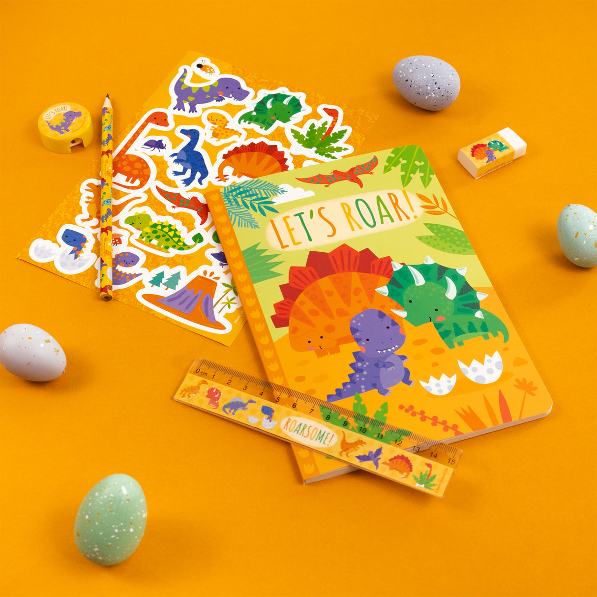 Dinosaurs Children’s Stationery Set with Stickers