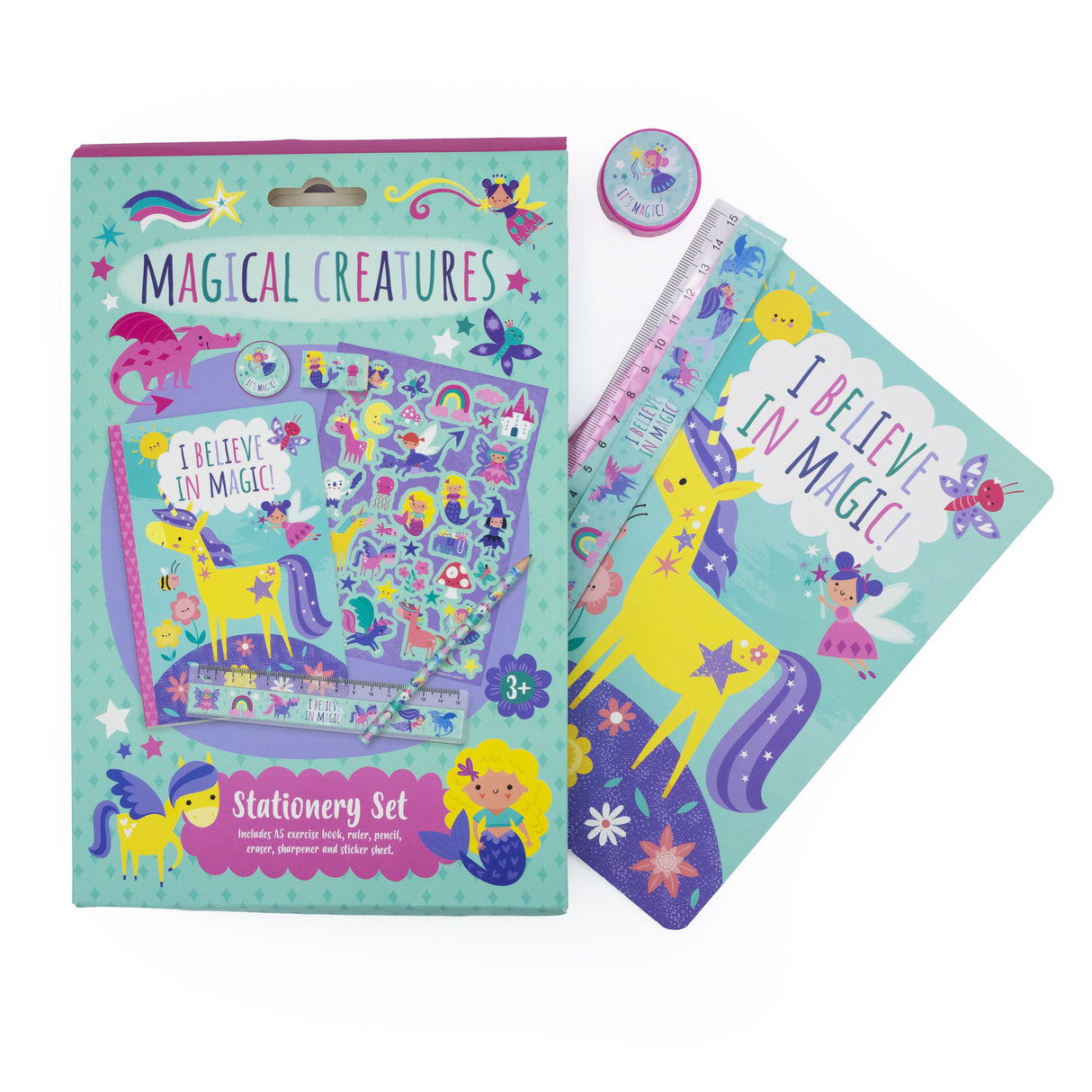 Magical Creatures Children’s Stationery Set with Stickers