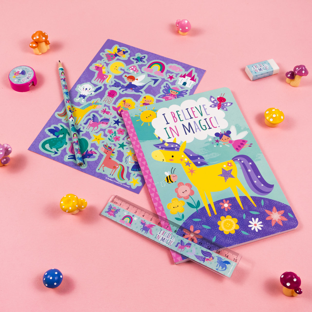 Magical Creatures Children’s Stationery Set with Stickers