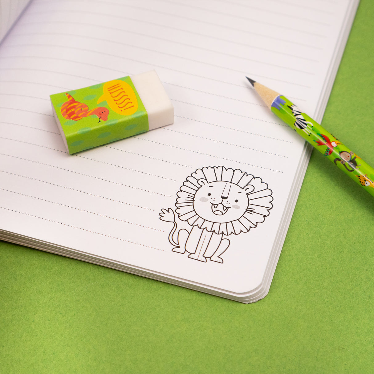 Jungle Animals Children’s Stationery Set with Stickers