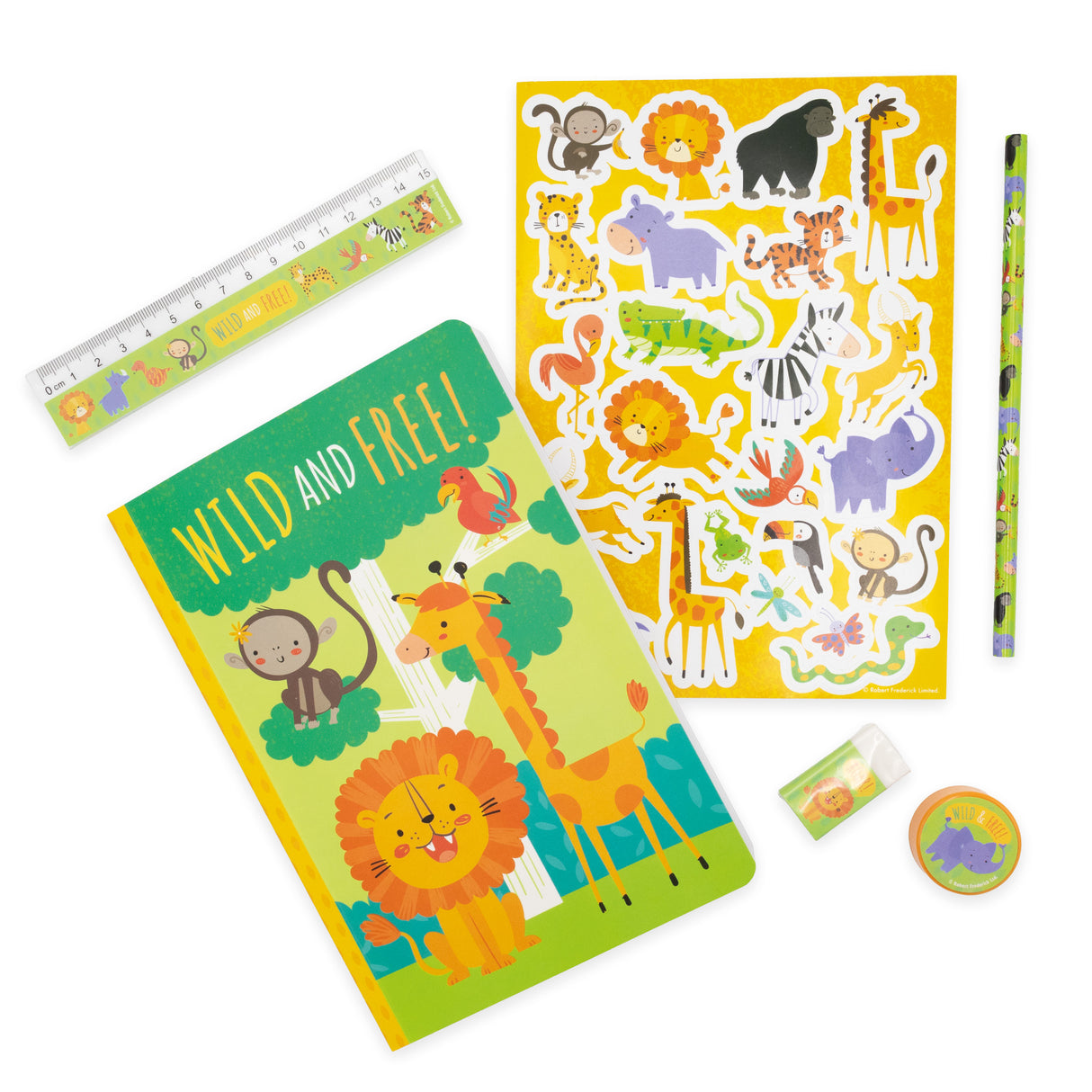 Jungle Animals Children’s Stationery Set with Stickers