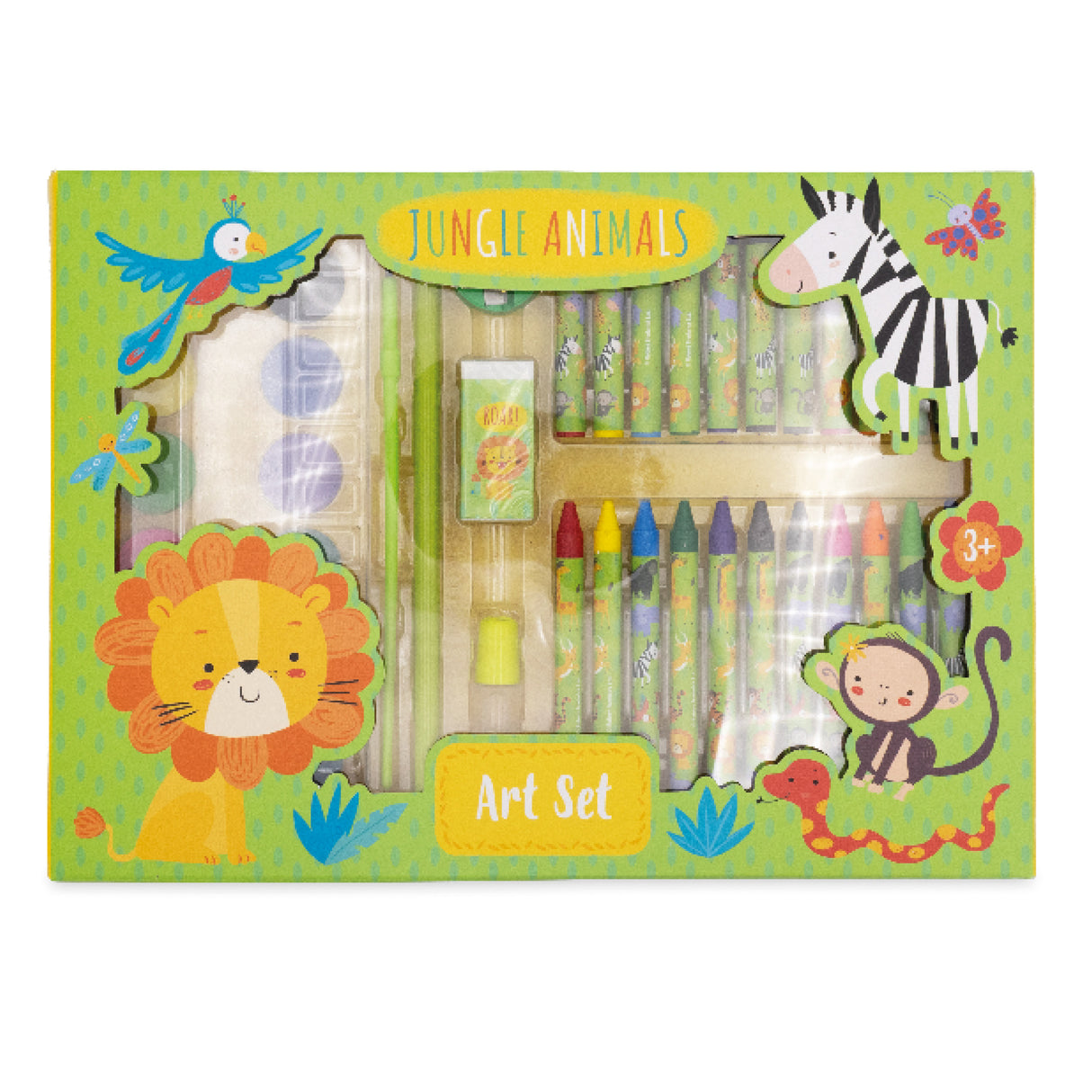Jungle Animals Children's 42 Piece Art Set