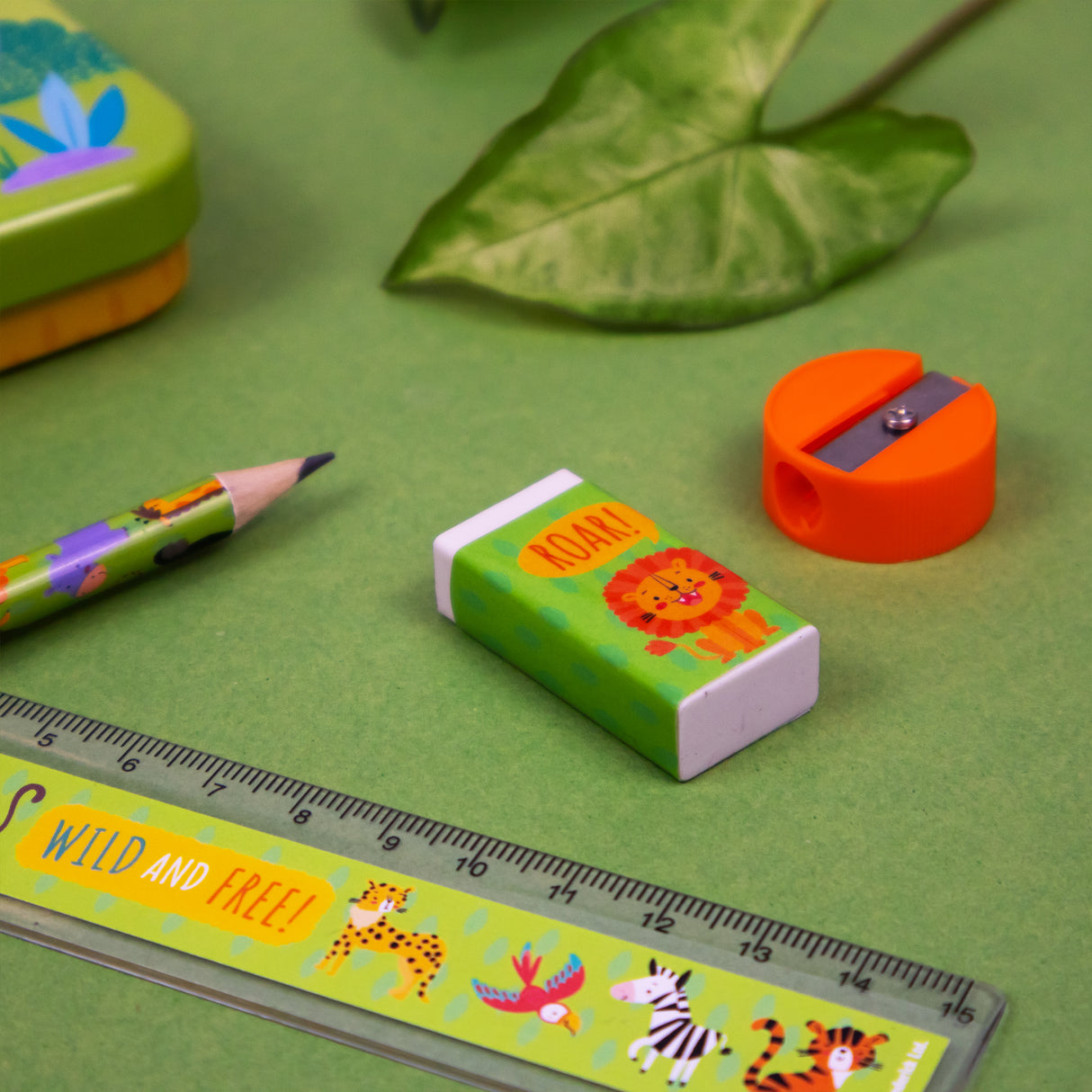 Jungle Animals Children’s Stationery Tin Set