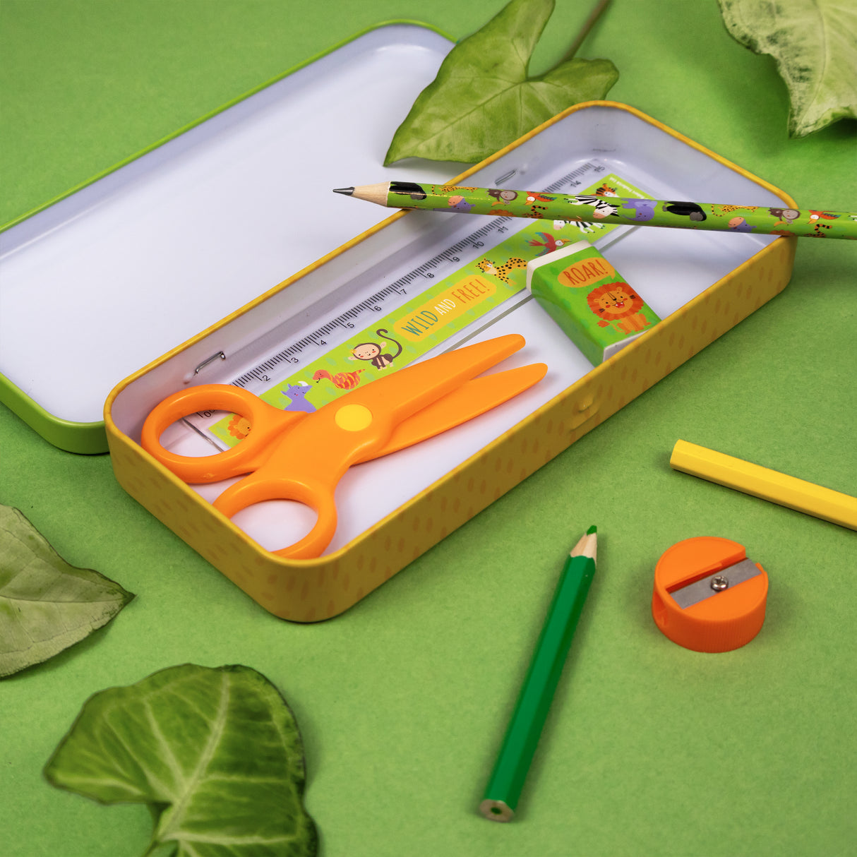 Jungle Animals Children’s Stationery Tin Set