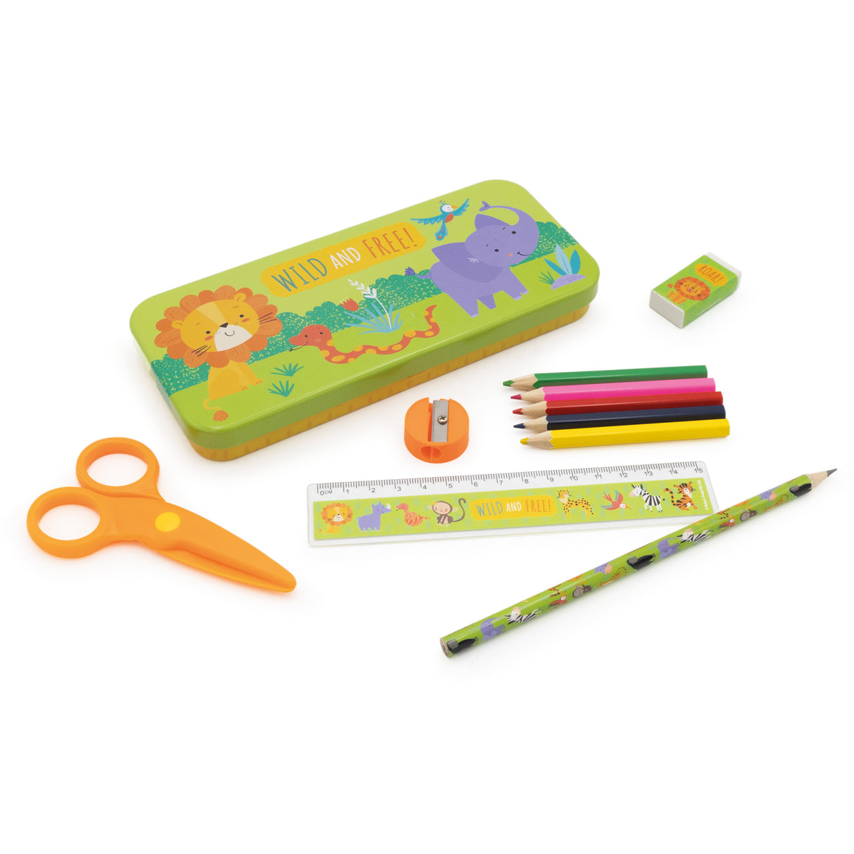 Jungle Animals Children’s Stationery Tin Set