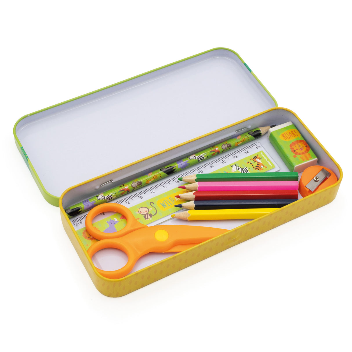 Jungle Animals Children’s Stationery Tin Set
