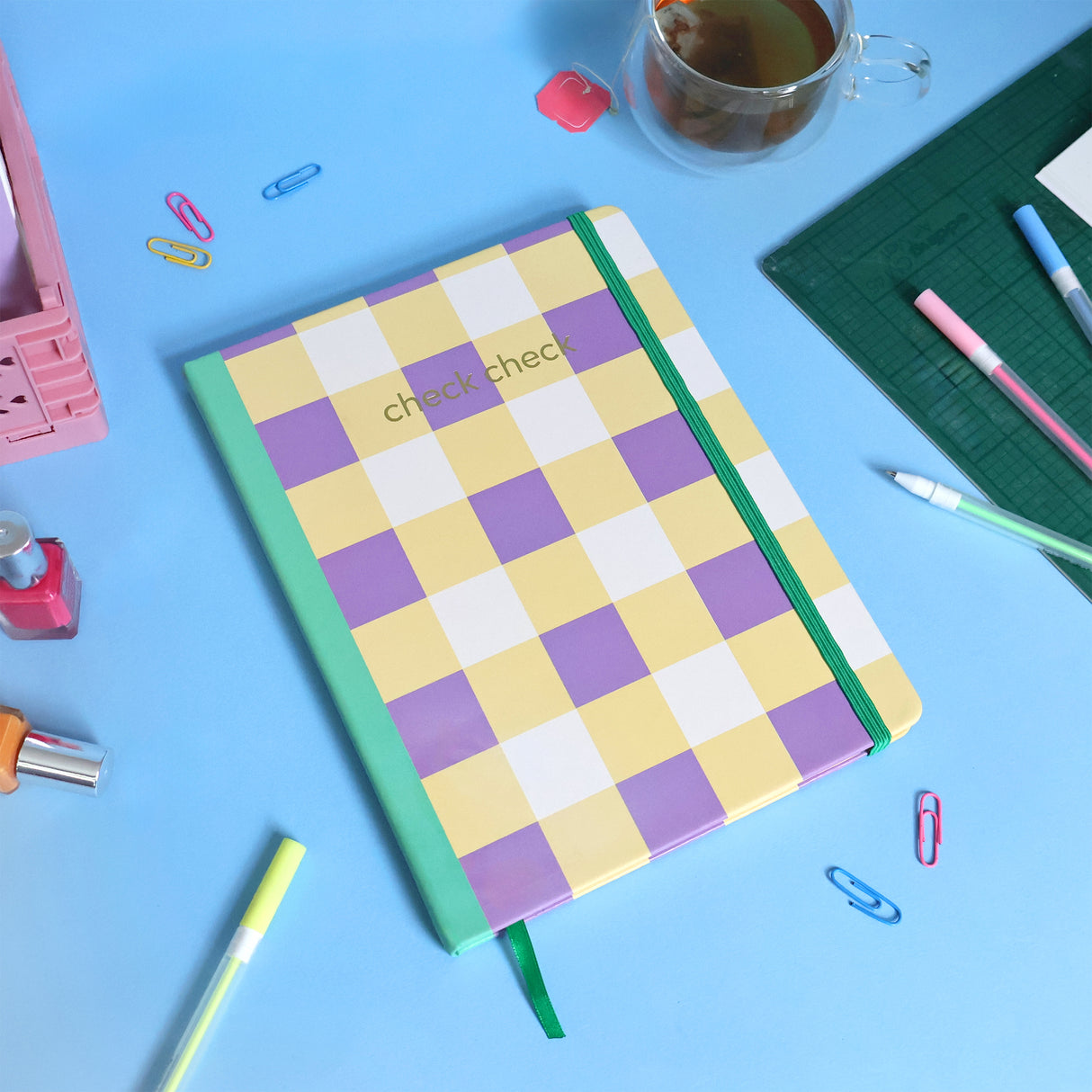 Journal Notebook - Check Check B5 Design