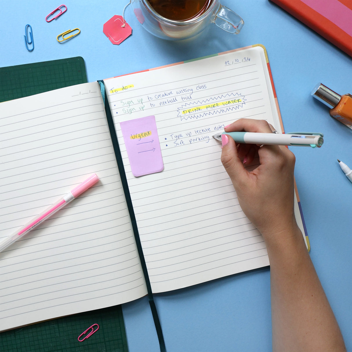 Journal Notebook - Coloured Squares B5 Design