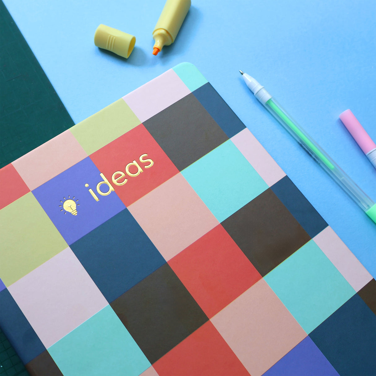 Journal Notebook - Coloured Squares B5 Design