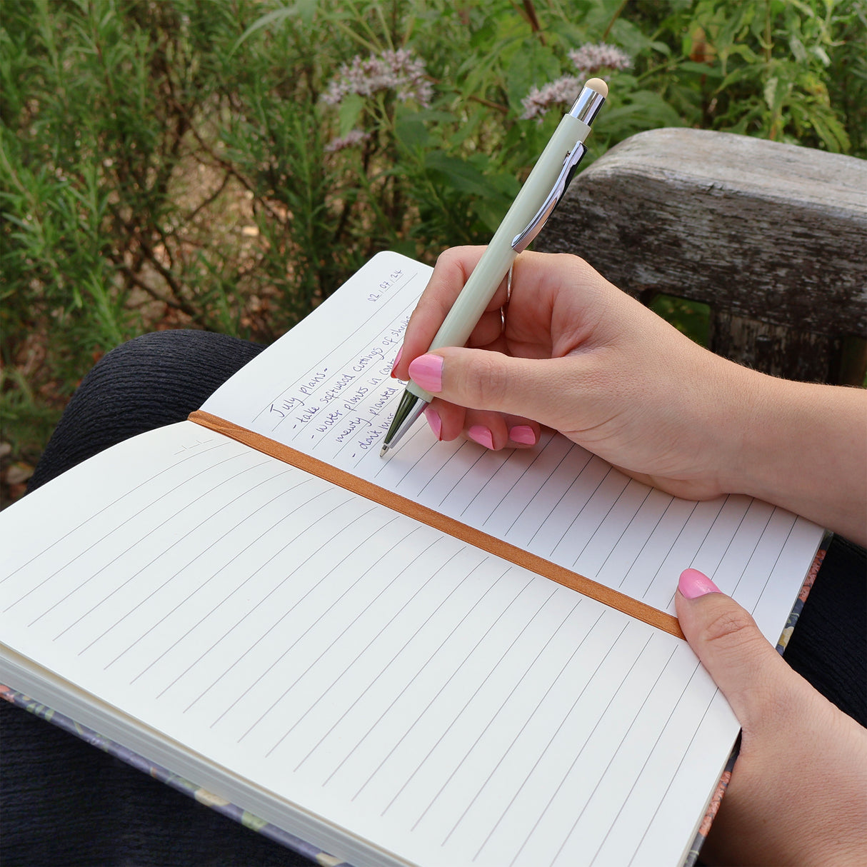 Journal Notebook – Charcoal and Ochre Florals A5 Design