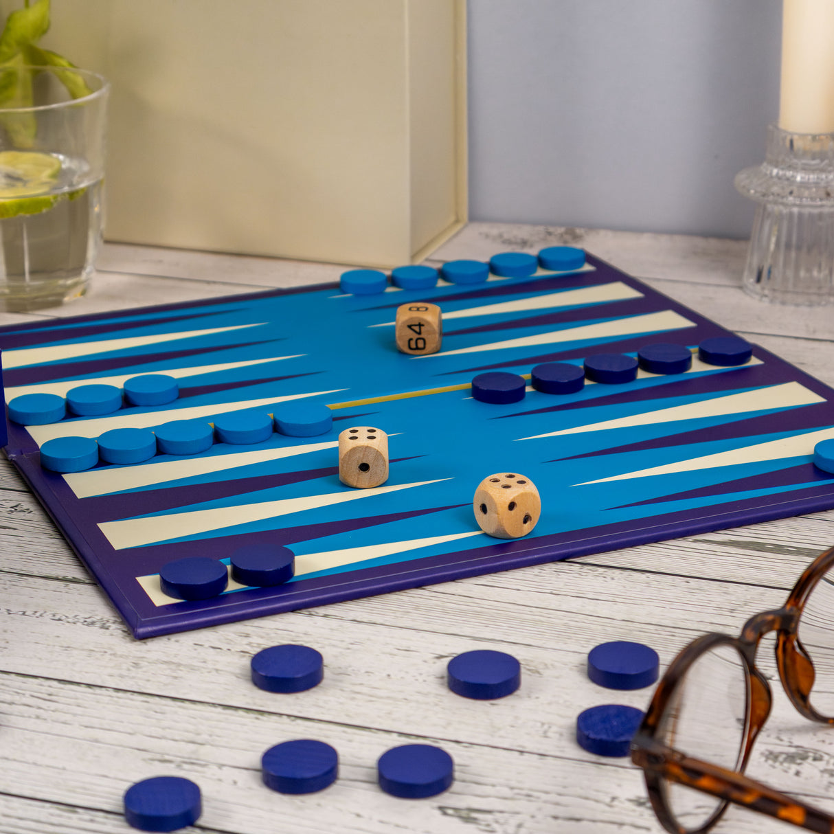 Backgammon - Classic Strategy Board Game in Gift Box