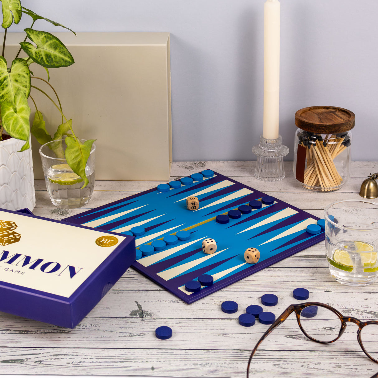 Backgammon - Classic Strategy Board Game in Gift Box