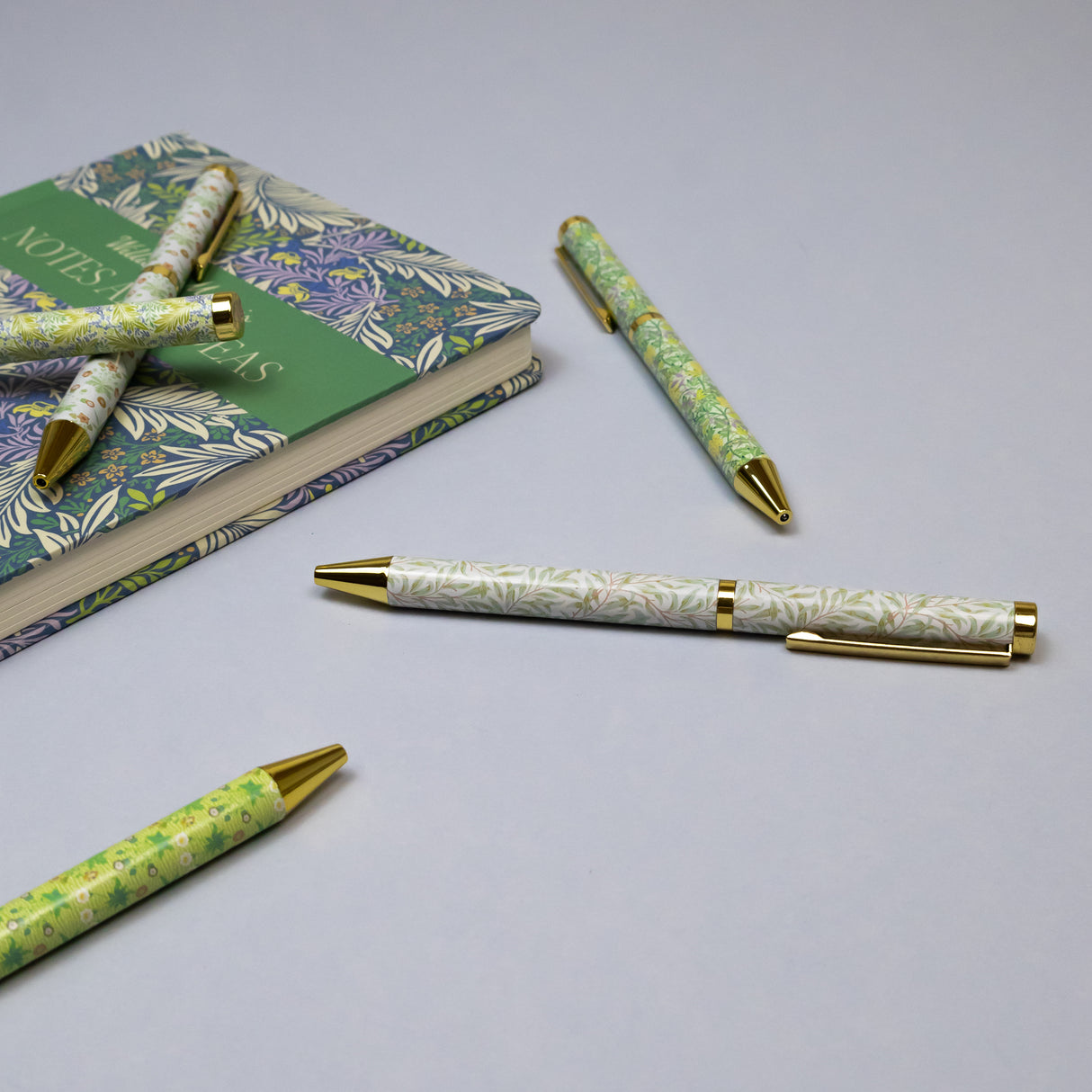 Orange Grove William Morris Ballpoint Pens in Gift Box – Set of 5 Pens