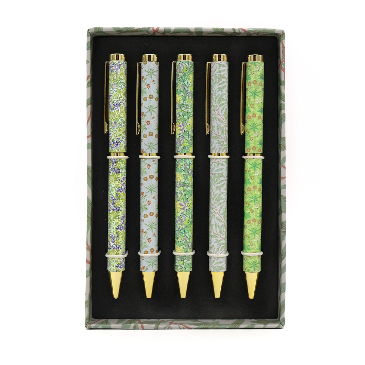 Orange Grove William Morris Ballpoint Pens in Gift Box – Set of 5 Pens