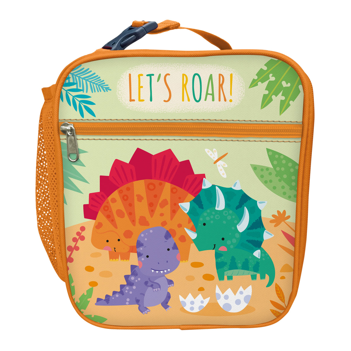 Children’s Dinosaur Lunch Bag – Insulated Lunchbox with Side Pocket