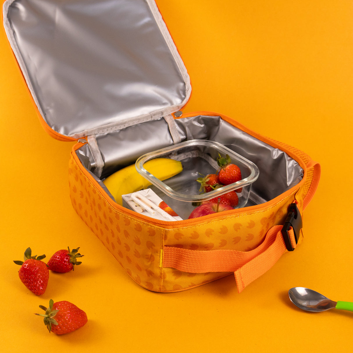 Children’s Dinosaur Lunch Bag – Insulated Lunchbox with Side Pocket