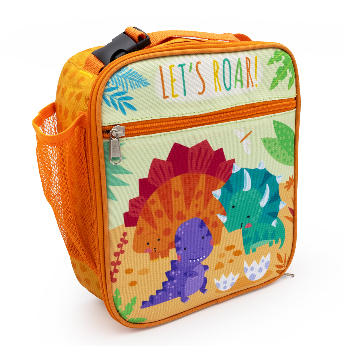 Children’s Dinosaur Lunch Bag – Insulated Lunchbox with Side Pocket