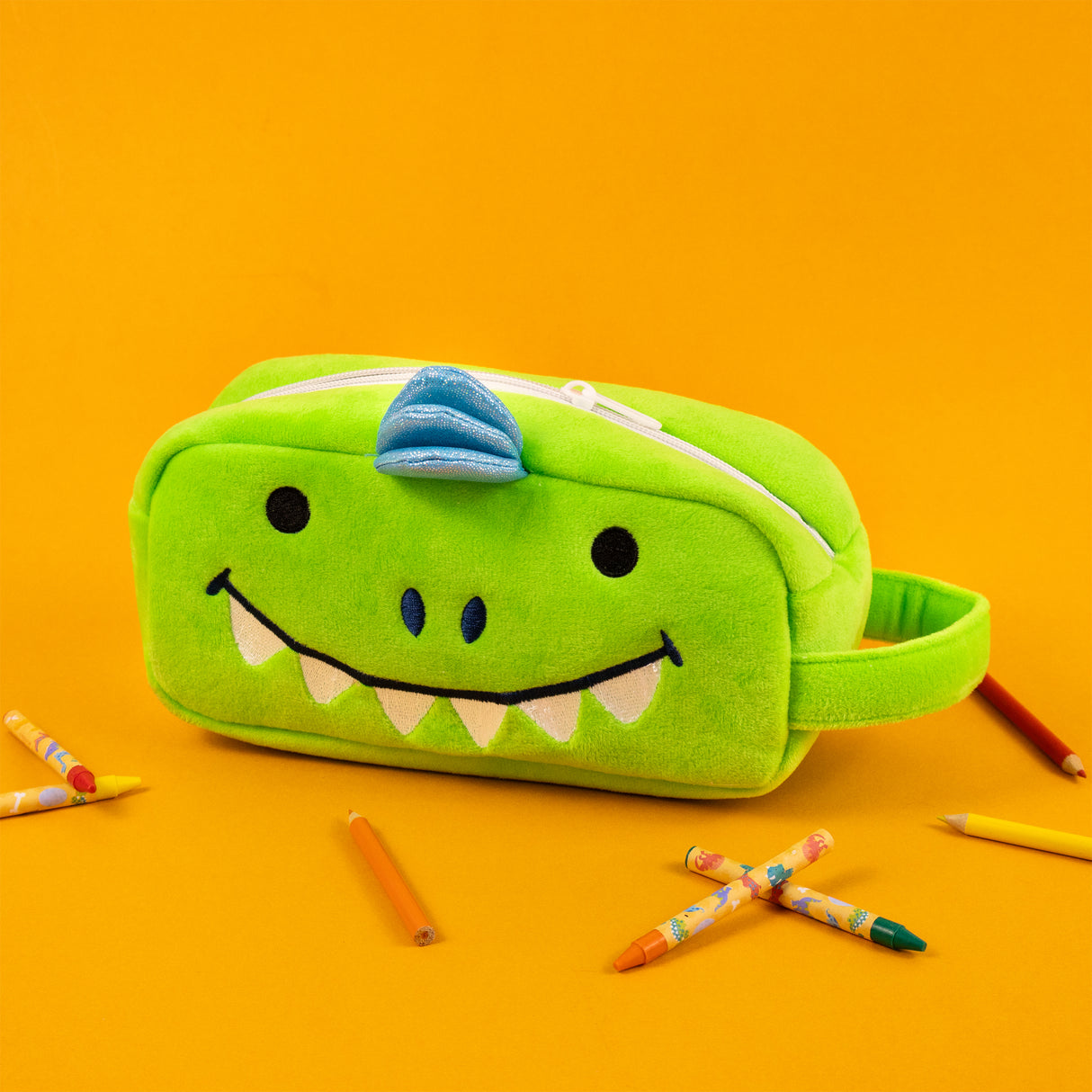 Dinosaur Plush Pencil Case – Soft Zip-Up Storage for Kids