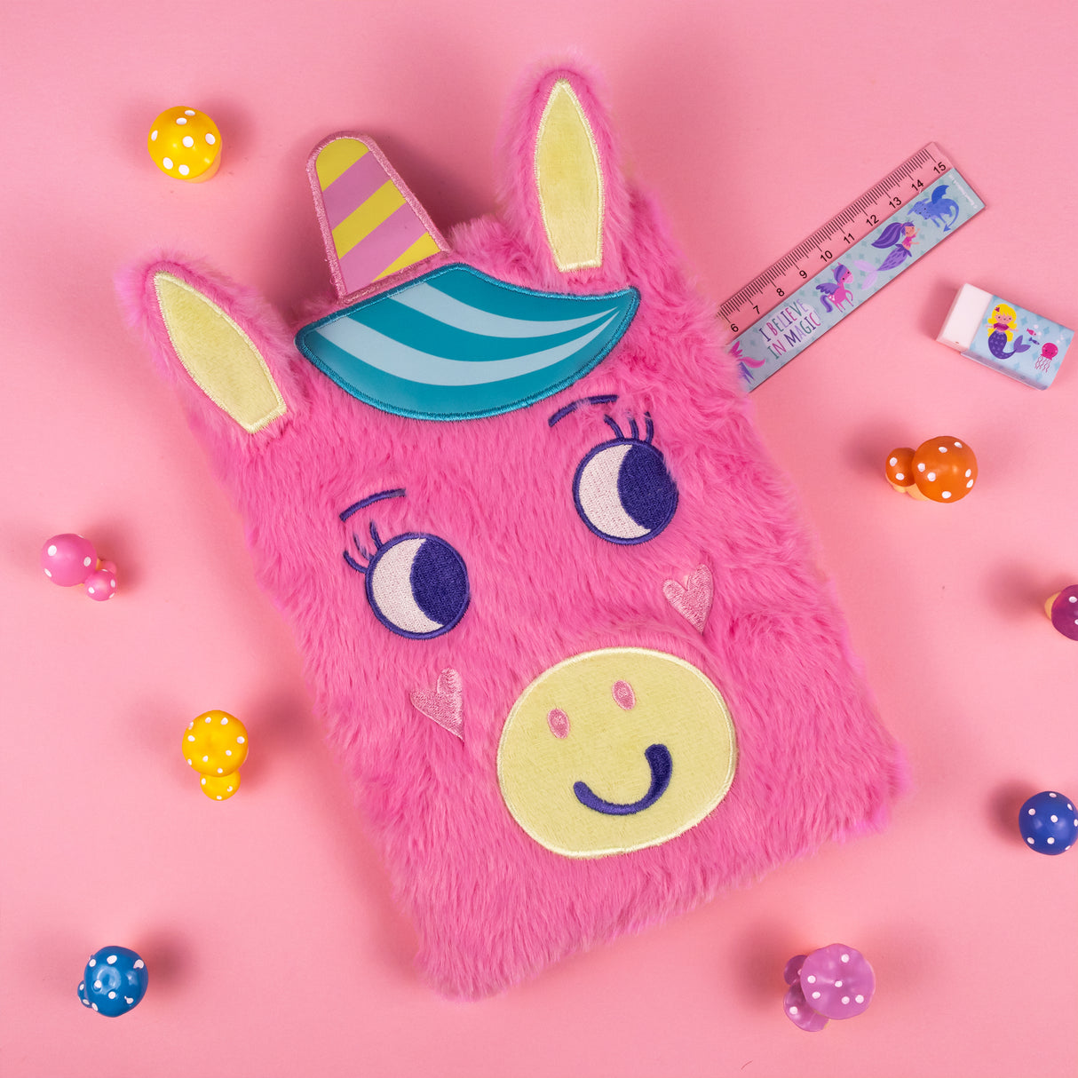 Magical Creature Plush Notebook – Soft A5 Lined Journal for Kids