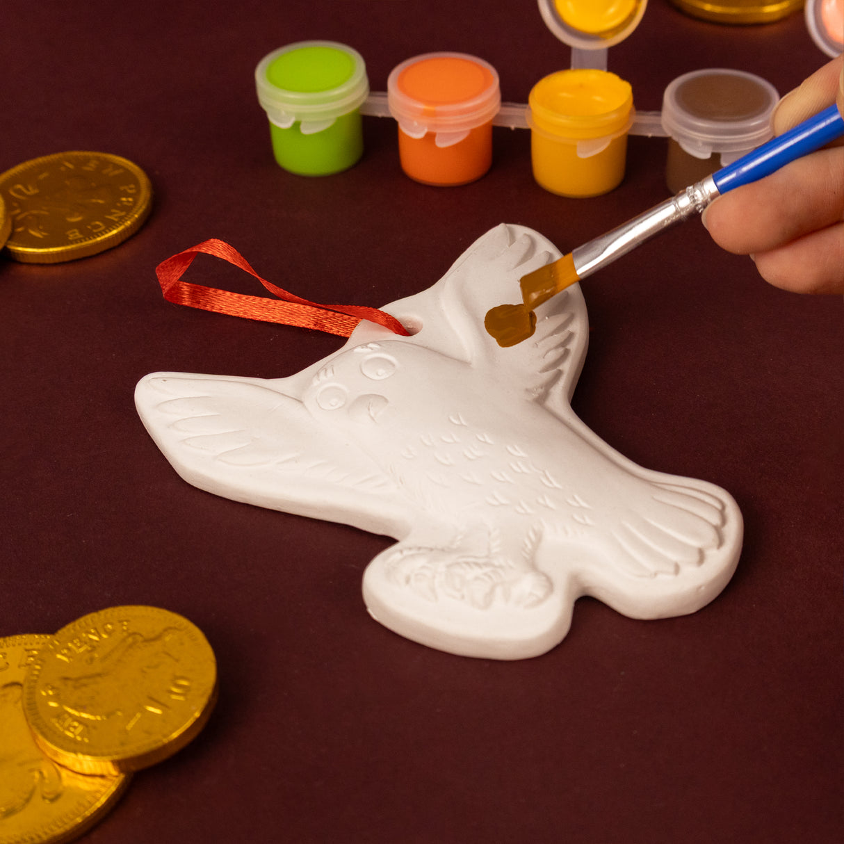 The Gruffalo’s Child Paint Your Own Hanging Decorations | Kids’ Craft Kit with Paints & Brush