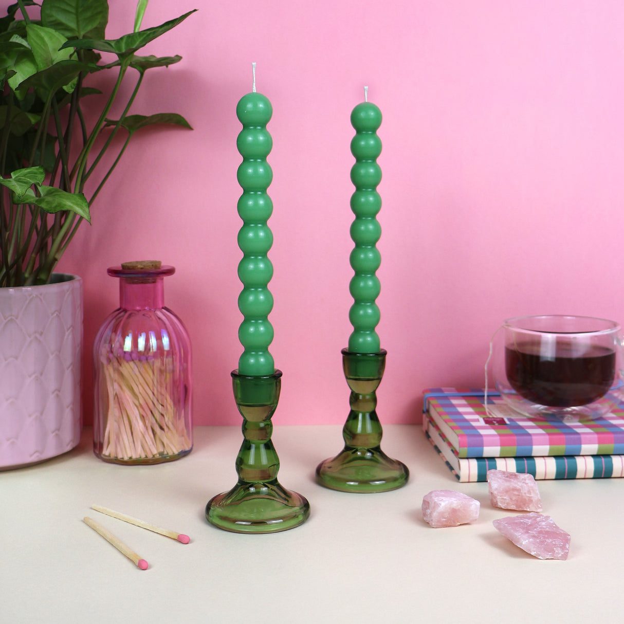Willow and Belle Bobble Candle and Glass Holder Gift Set