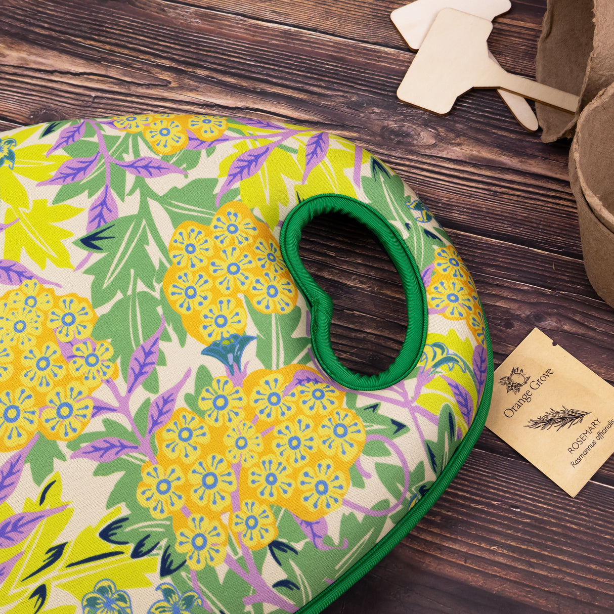 Orange Grove Garden Kneeler - William Morris Design - Padded Memory Foam