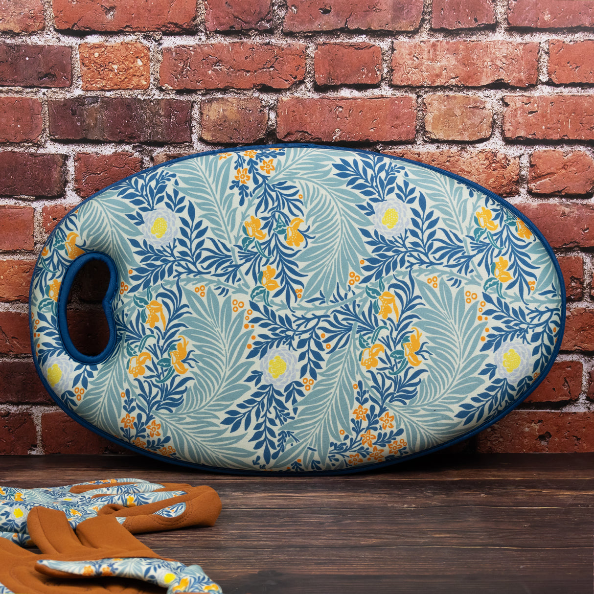 Orange Grove Garden Kneeler - William Morris Design - Padded Memory Foam