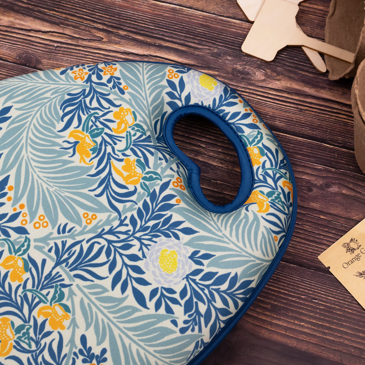 Orange Grove Garden Kneeler - William Morris Design - Padded Memory Foam