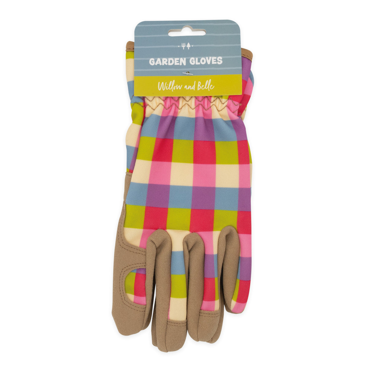 Willow and Belle Gardening Gloves - Women's One Size – Pink Gingham Design