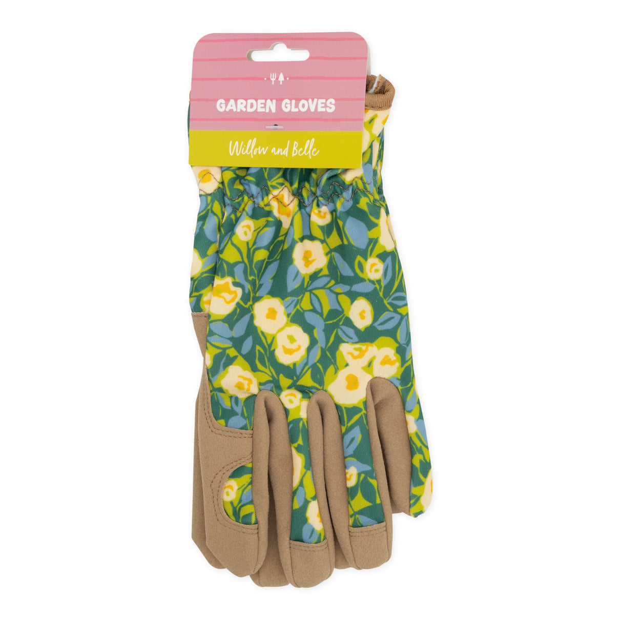 Willow and Belle Gardening Gloves - Women's One Size – Abstract Floral Design