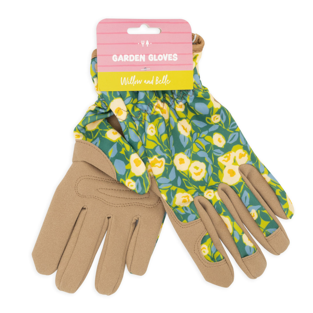 Willow and Belle Gardening Gloves - Women's One Size – Abstract Floral Design