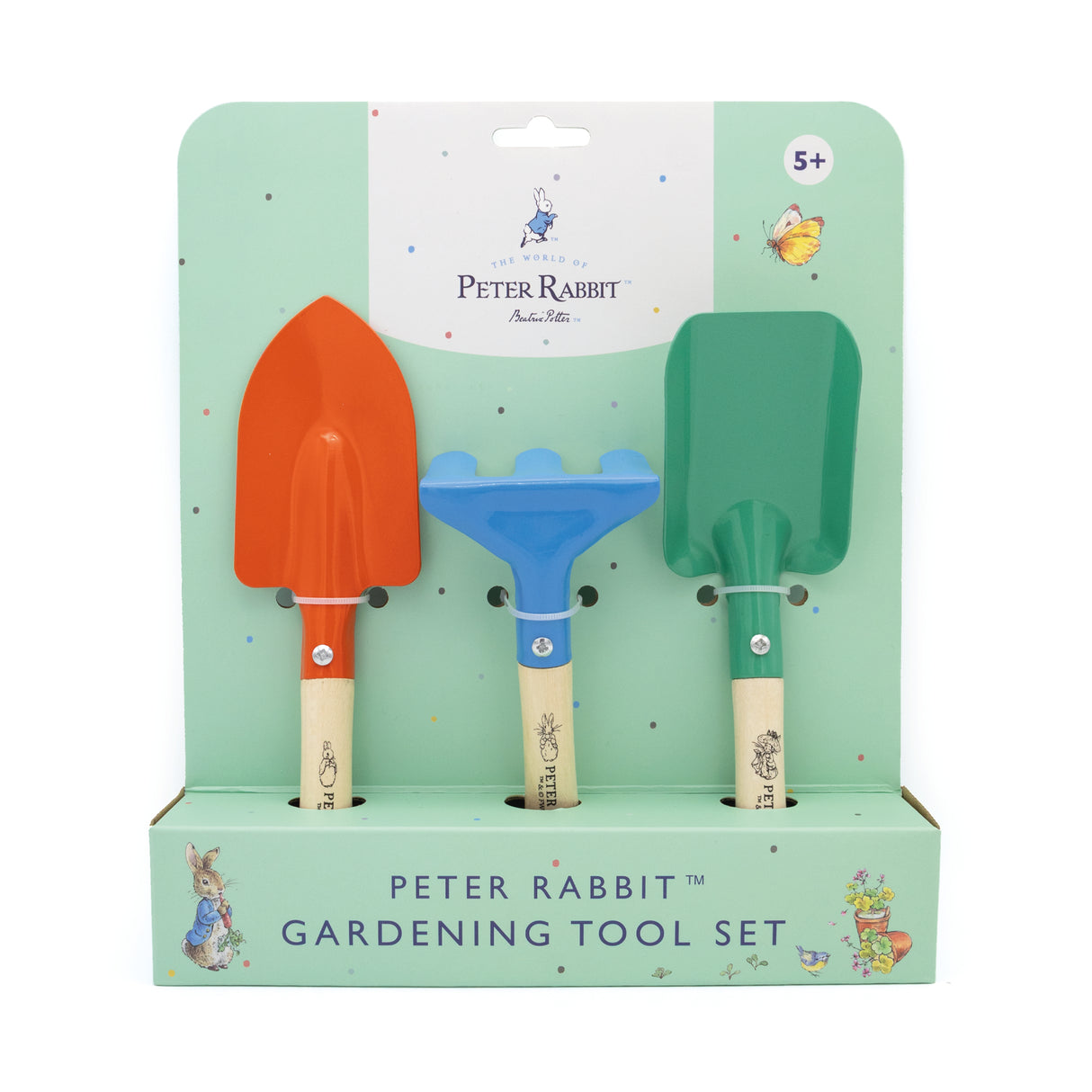 Peter Rabbit Children’s Garden Tool Set – 3-Piece Kids Gardening Kit with Trowel, Rake & Spade