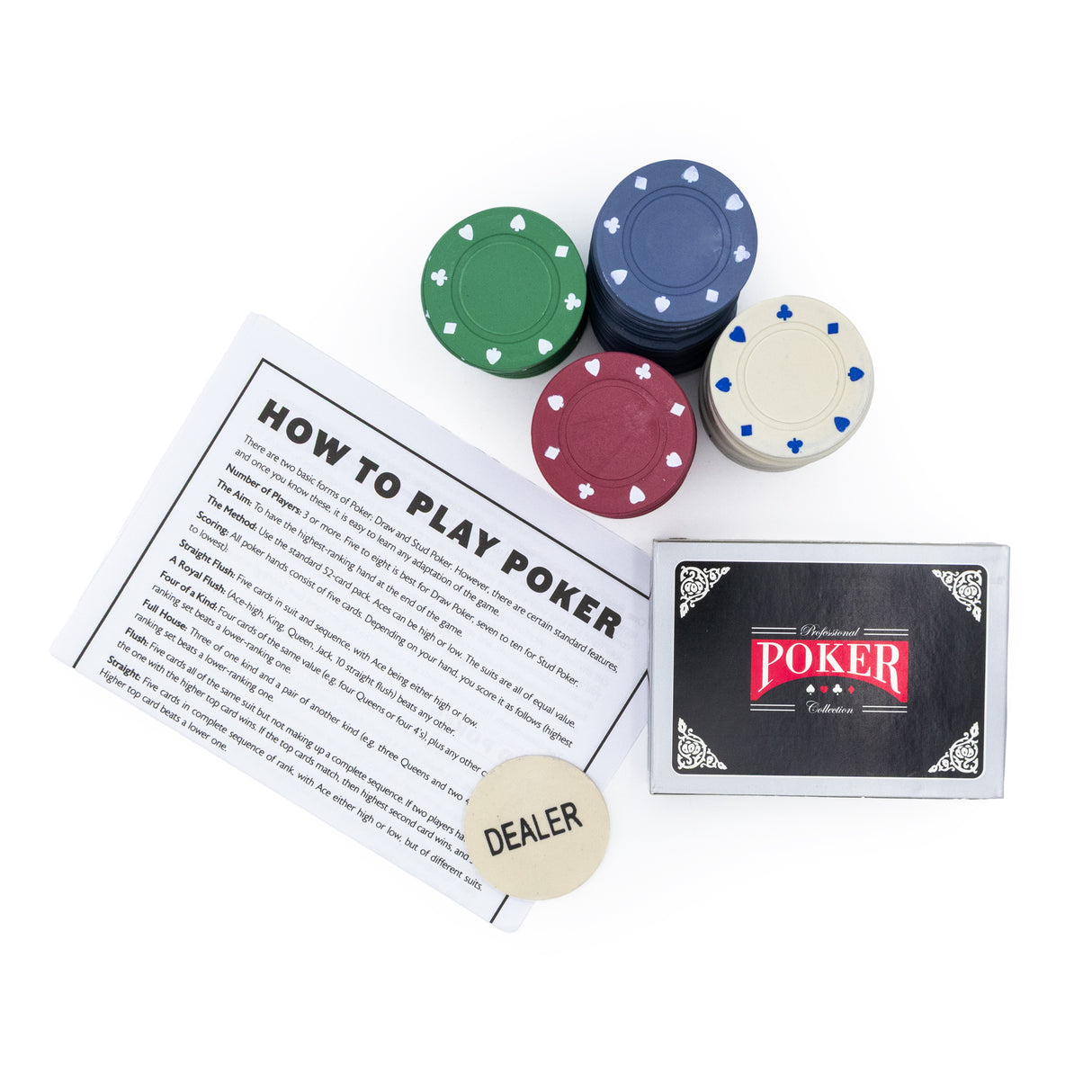 The Gentleman’s Emporium Poker Set – Classic Cards & Chips Gift in Burgundy Tin